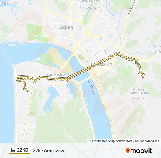 Mapa de 22KD de autobús