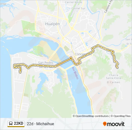 22KD Bus Line Map