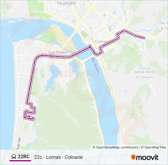 22RC Bus Line Map