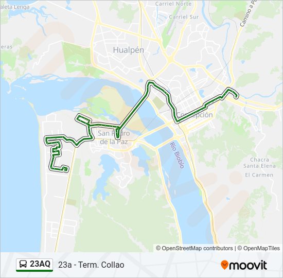 23AQ Bus Line Map