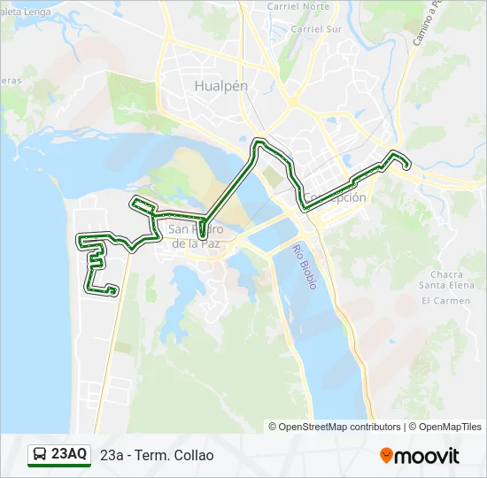 23AQ Bus Line Map