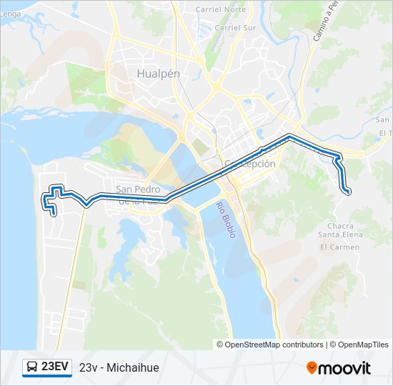 23EV Bus Line Map