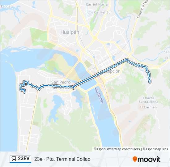 Mapa de 23EV de autobús