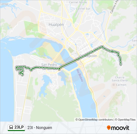 Mapa de 23LP de autobús