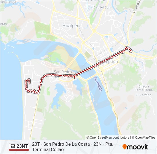 23NT Bus Line Map