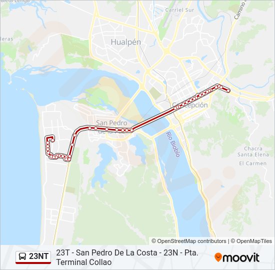 23NT Bus Line Map