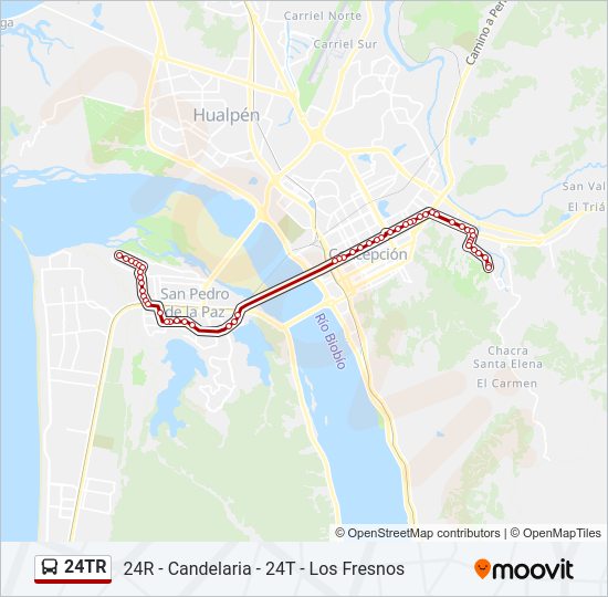 Mapa de 24TR de autobús