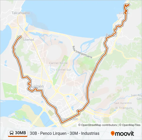 30MB Bus Line Map