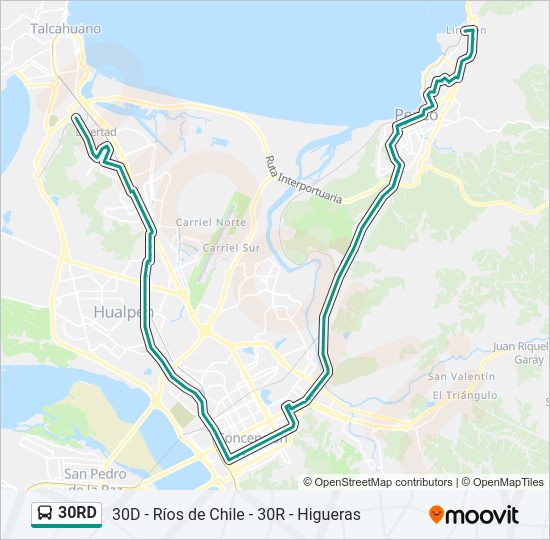 30RD Bus Line Map