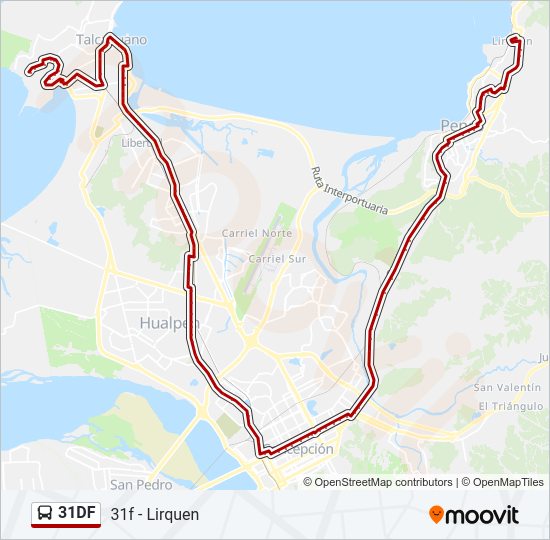 Mapa de 31DF de autobús