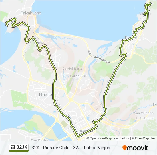 32JK Bus Line Map