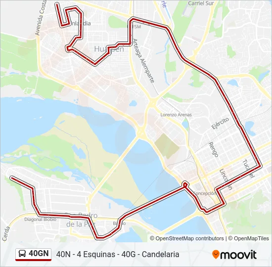 40GN Bus Line Map