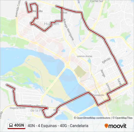 40GN Bus Line Map