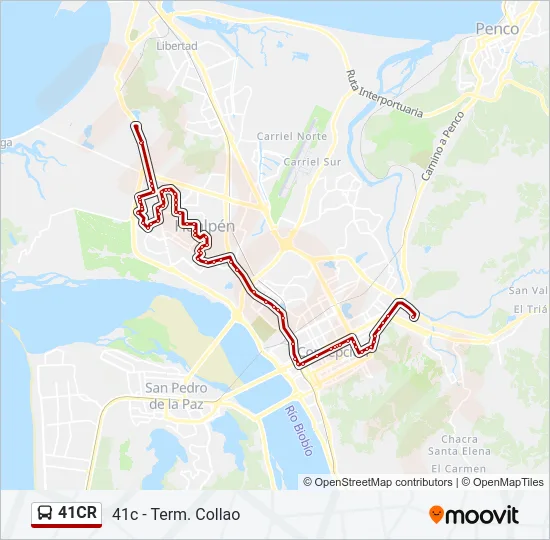 41CR Bus Line Map