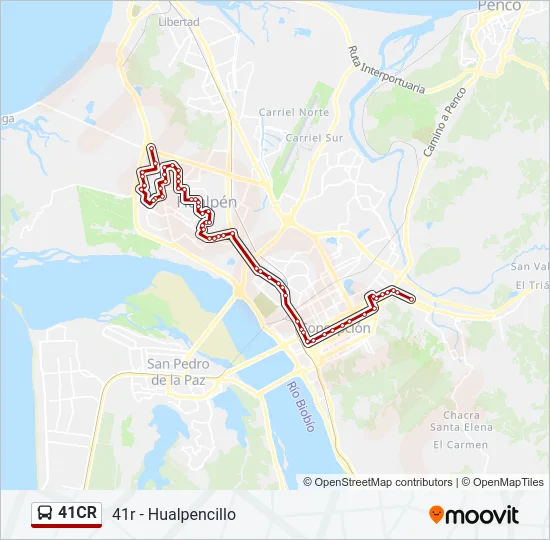 41CR Bus Line Map