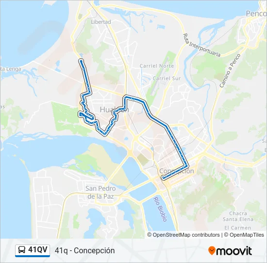 41QV Bus Line Map