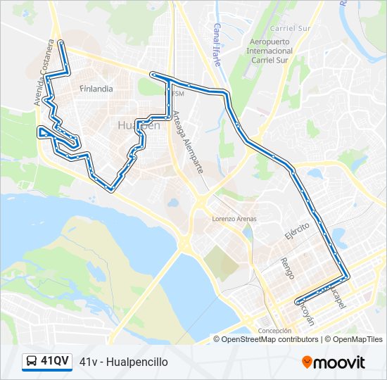 Mapa de 41QV de autobús