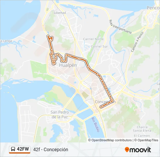 42FW Bus Line Map