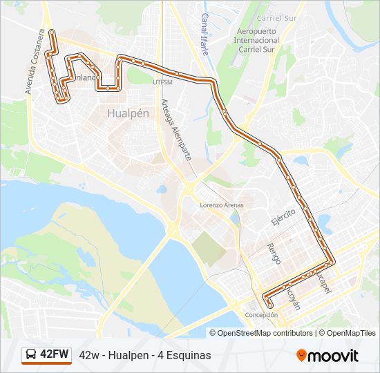 Mapa de 42FW de autobús