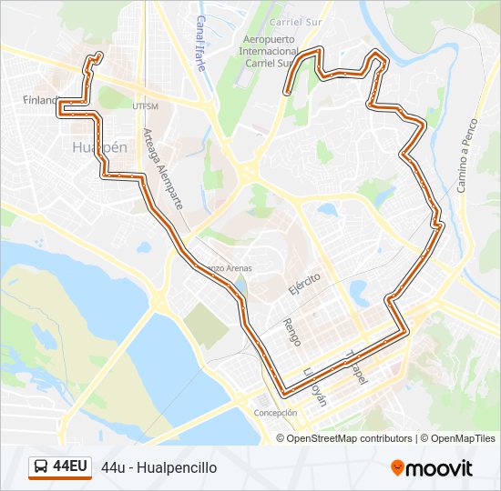 44EU Bus Line Map