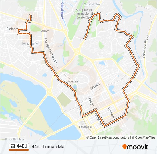 44EU Bus Line Map
