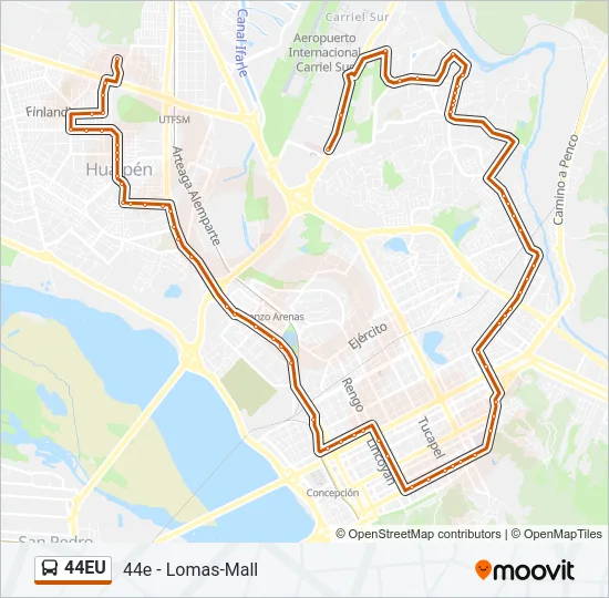 44EU Bus Line Map