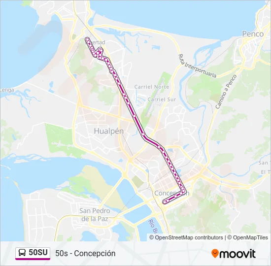 50SU Bus Line Map