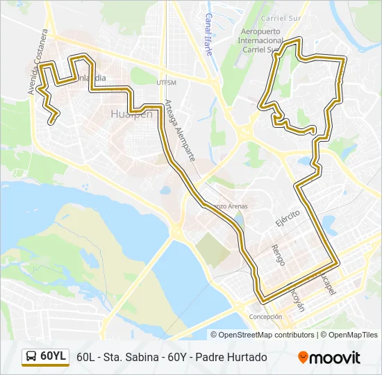 60YL Bus Line Map
