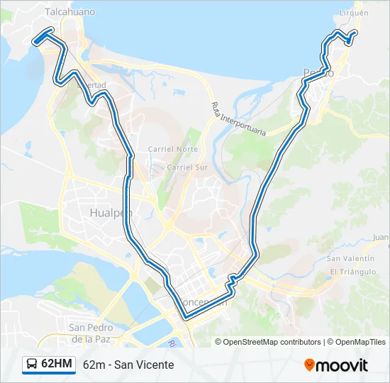 62HM Bus Line Map