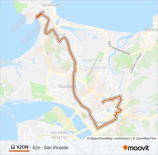 62ON Bus Line Map