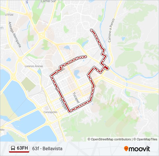 63FH Bus Line Map
