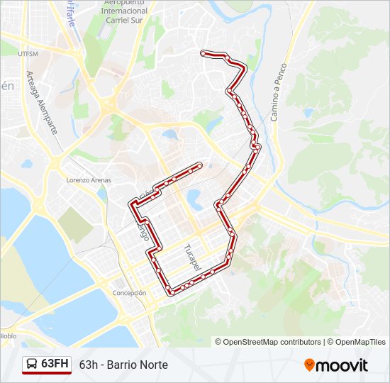 63FH Bus Line Map