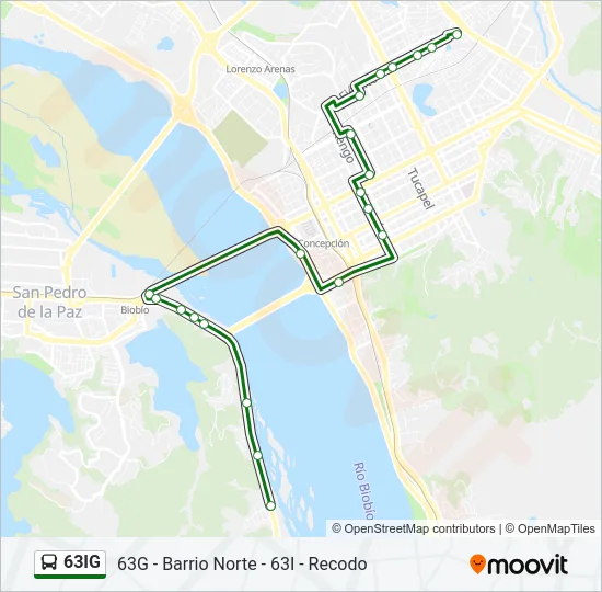 63IG Bus Line Map
