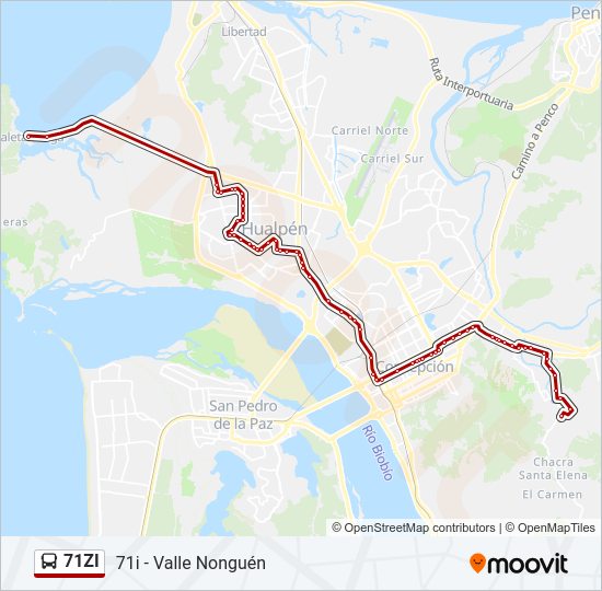 71ZI Bus Line Map