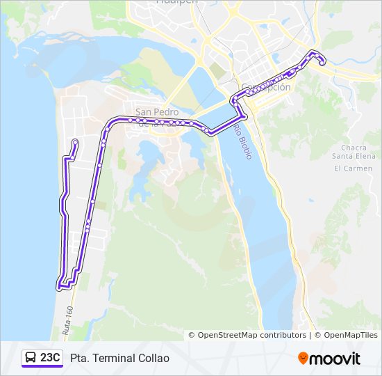 23c Bus Route Stops 23C Route: Schedules, Stops & Maps - Pta. Terminal Collao (Updated)