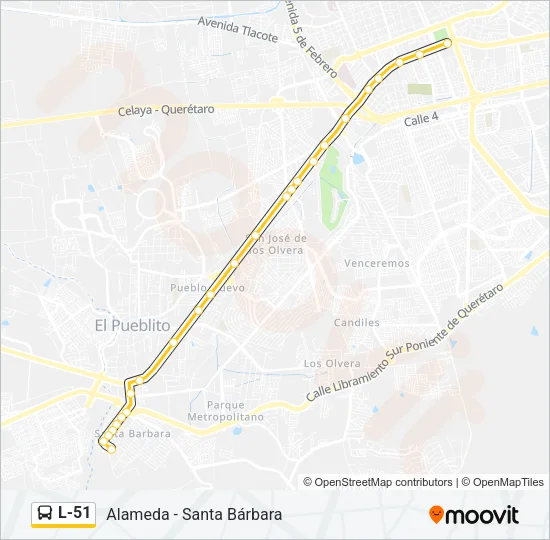 L-51 Bus Line Map