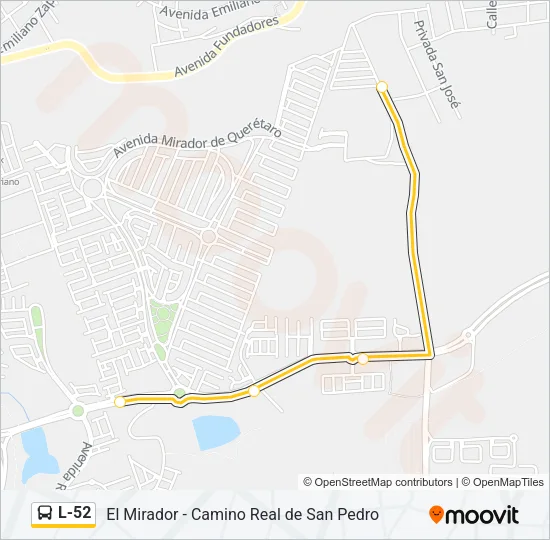 L-52 Bus Line Map