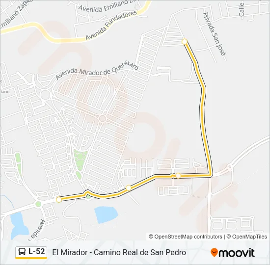 L-52 Bus Line Map