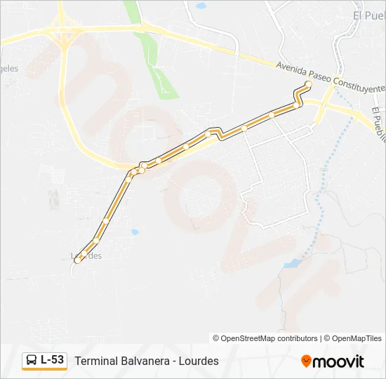 L-53 Bus Line Map