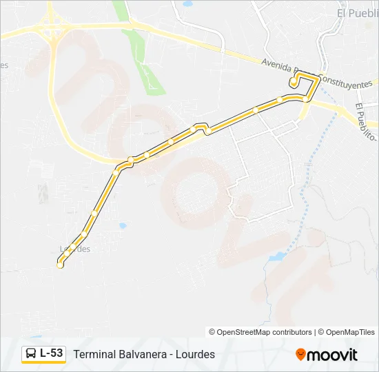L-53 Bus Line Map