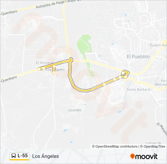L-55 Bus Line Map