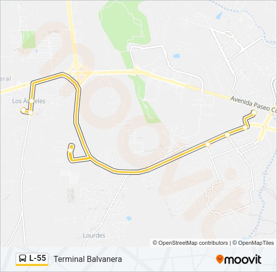 L-55 Bus Line Map