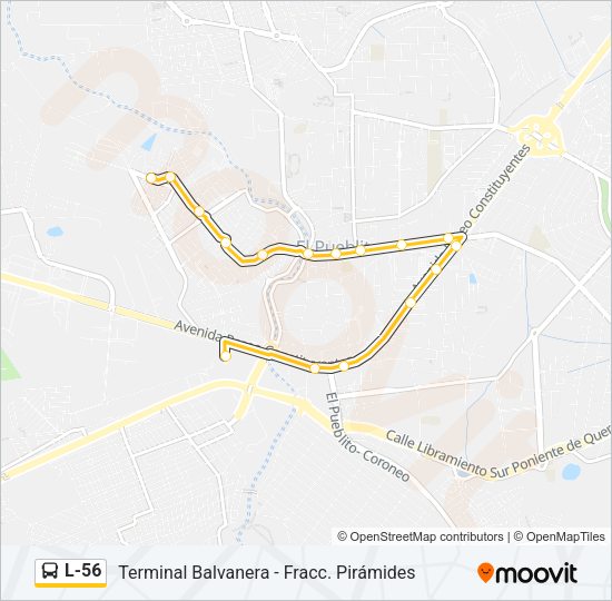 L-56 Bus Line Map