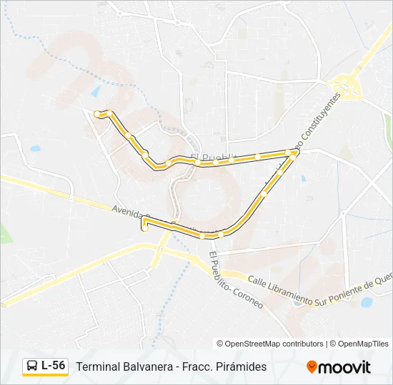 L-56 Bus Line Map