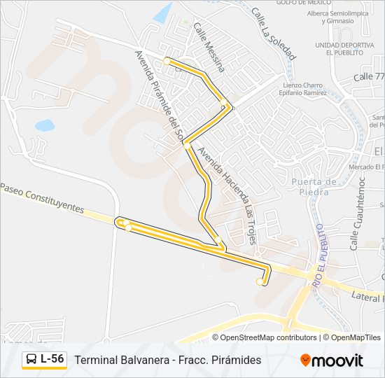 L-56 Bus Line Map