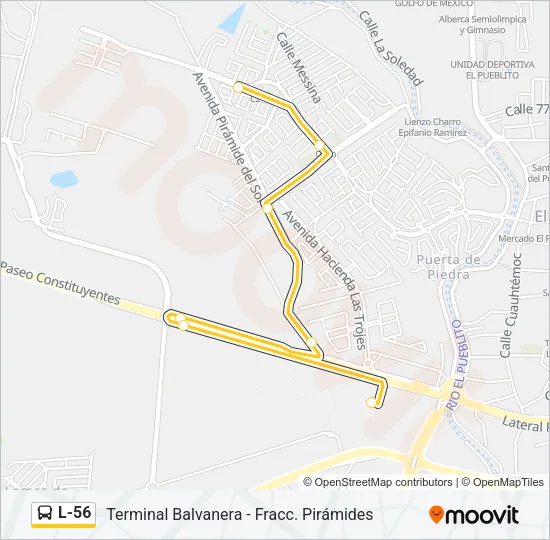 L-56 Bus Line Map