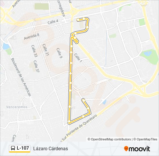 L-107 bus Line Map