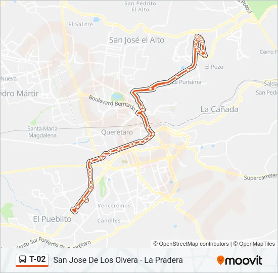 T-02 Bus Line Map