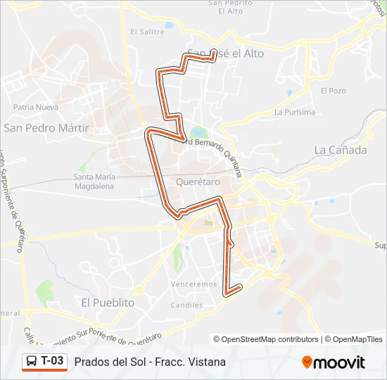 T-03 Bus Line Map