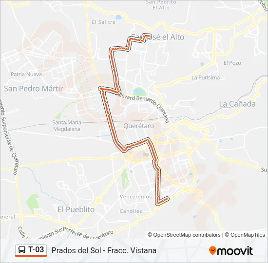 T-03 Bus Line Map